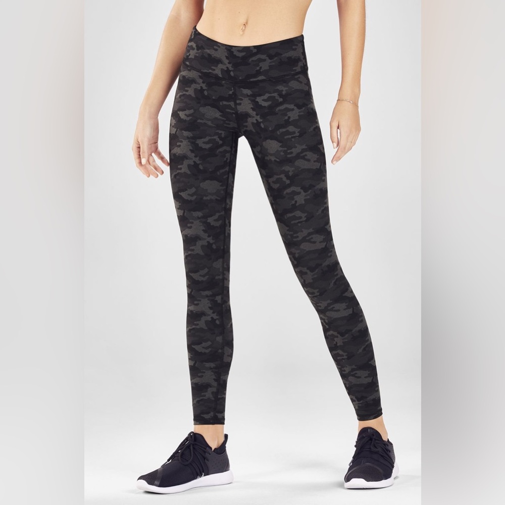 Fabletics Mid-Rise Printed Heathered Legging Camo